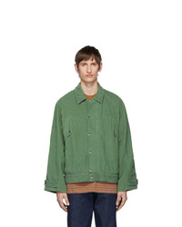 grüne Shirtjacke aus Cord