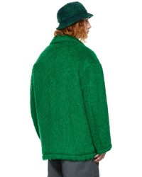 grüne Shirtjacke aus Pelz von Marni