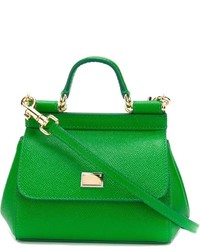 grüne Shopper Tasche aus Leder von Dolce & Gabbana
