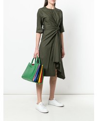 grüne Shopper Tasche aus Leder von Sara Battaglia