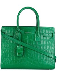 grüne Shopper Tasche aus Leder von Saint Laurent