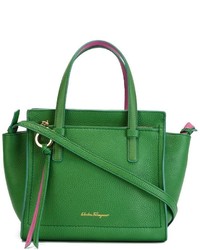 grüne Shopper Tasche aus Leder von Salvatore Ferragamo
