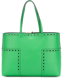 grüne Shopper Tasche aus Leder von Tory Burch