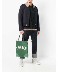 grüne Shopper Tasche aus Leder von Loewe