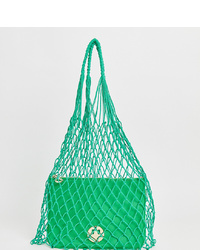 grüne Shopper Tasche aus Segeltuch von Hill & Friends
