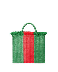 grüne Shopper Tasche aus Stroh von Gucci
