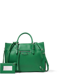 grüne Shopper Tasche mit Reliefmuster von Balenciaga
