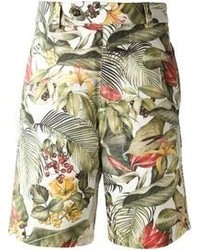 grüne Shorts mit Blumenmuster von Ami
