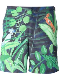 grüne Shorts mit Blumenmuster von Orlebar Brown