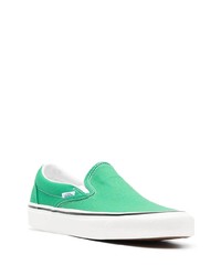 grüne Slip-On Sneakers aus Segeltuch von Vans