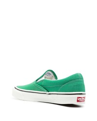 grüne Slip-On Sneakers aus Segeltuch von Vans