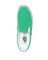 grüne Slip-On Sneakers aus Segeltuch von Vans