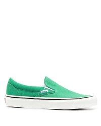 grüne Slip-On Sneakers aus Segeltuch von Vans