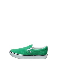 grüne Slip-On Sneakers aus Wildleder von Vans