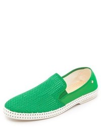 grüne Slip-On Sneakers