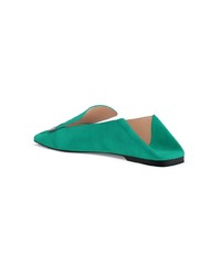 grüne Slipper von Sergio Rossi