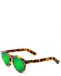 grüne Sonnenbrille mit Leopardenmuster