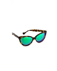 grüne Sonnenbrille mit Leopardenmuster von Dita