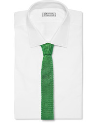 grüne Strick Krawatte von Charvet