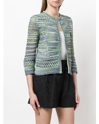 grüne Strick Strickjacke mit einer offenen Front von M Missoni