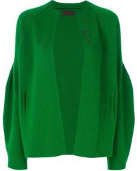 grüne Strickjacke mit einer offenen Front von Oyuna
