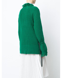 grüne Strickjacke von Sacai