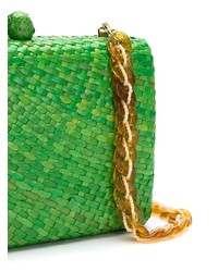 grüne Stroh Clutch von Serpui
