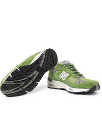 grüne Wildleder niedrige Sneakers von New Balance
