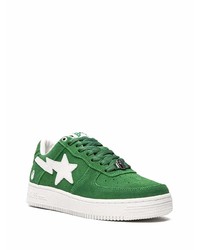 grüne Wildleder niedrige Sneakers von A Bathing Ape