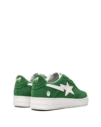 grüne Wildleder niedrige Sneakers von A Bathing Ape