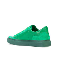 grüne Wildleder niedrige Sneakers von Philippe Model