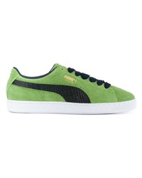 grüne Wildleder niedrige Sneakers von Puma
