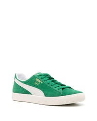 grüne Wildleder niedrige Sneakers von Puma