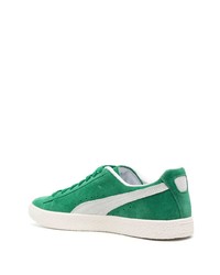 grüne Wildleder niedrige Sneakers von Puma