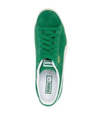 grüne Wildleder niedrige Sneakers von Puma