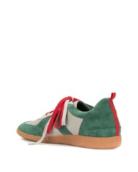 grüne Wildleder niedrige Sneakers von Yoshiokubo