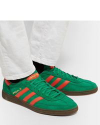 grüne Wildleder niedrige Sneakers von adidas Originals