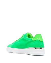 grüne Wildleder niedrige Sneakers von Philipp Plein