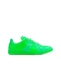 grüne Wildleder niedrige Sneakers von Maison Margiela