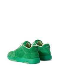 grüne Wildleder niedrige Sneakers von Off-White
