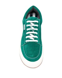 grüne Wildleder niedrige Sneakers von Sunnei