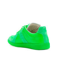 grüne Wildleder niedrige Sneakers von Maison Margiela