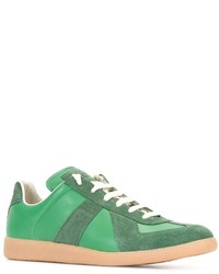 grüne Wildleder niedrige Sneakers von Maison Margiela