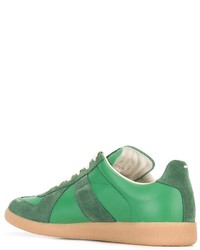 grüne Wildleder niedrige Sneakers von Maison Margiela