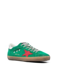 grüne Wildleder niedrige Sneakers von Golden Goose