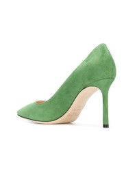 grüne Wildleder Pumps von Jimmy Choo