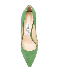 grüne Wildleder Pumps von Jimmy Choo