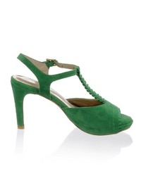 grüne Wildleder Sandaletten von Alba Moda