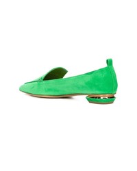 grüne Wildleder Slipper von Nicholas Kirkwood