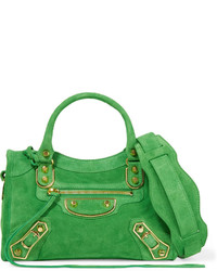 grüne Wildledertaschen von Balenciaga